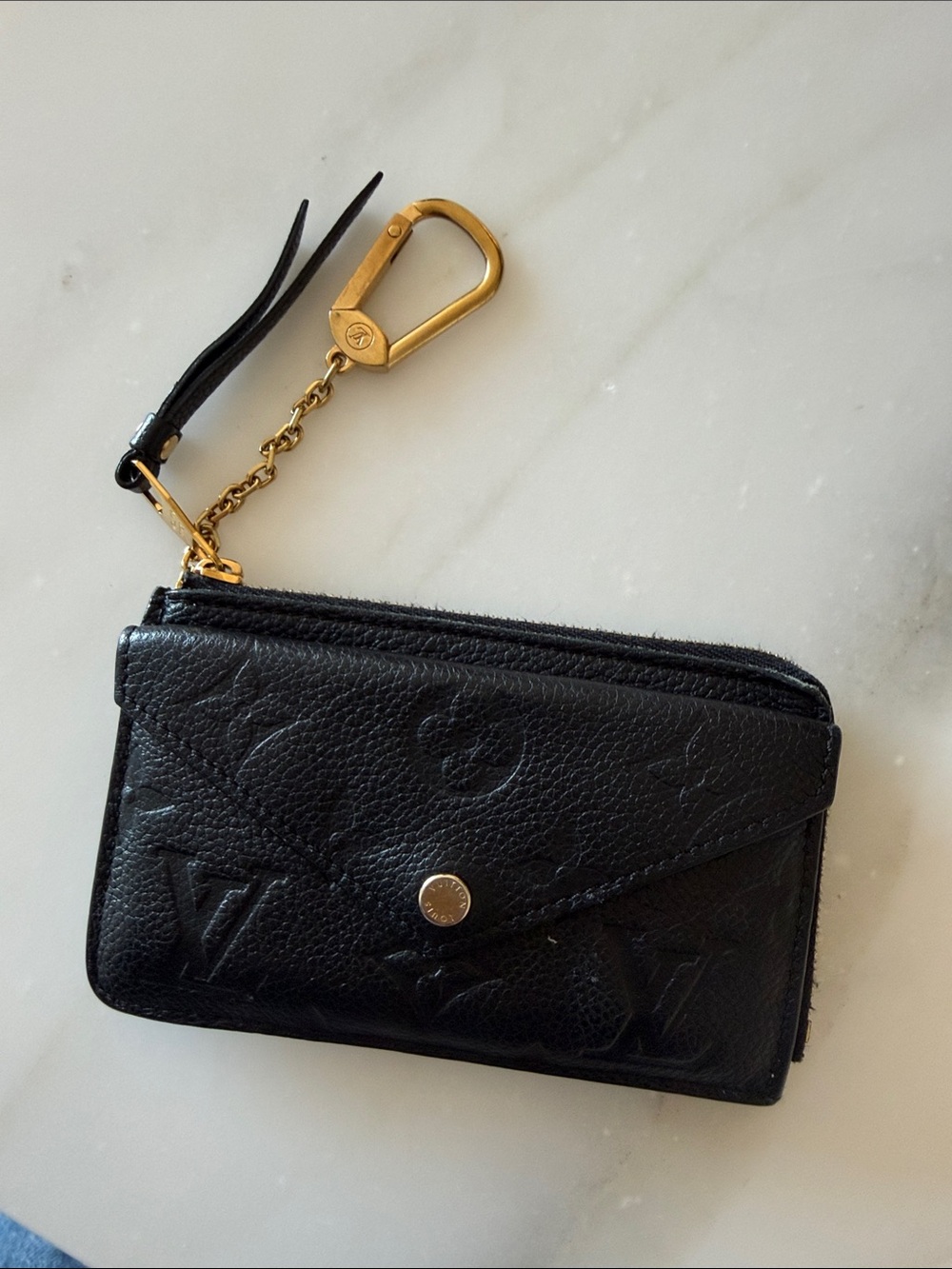 Louis Vuitton Black Monogram Card Holder with Gold Hardware - Picture 5 of 8